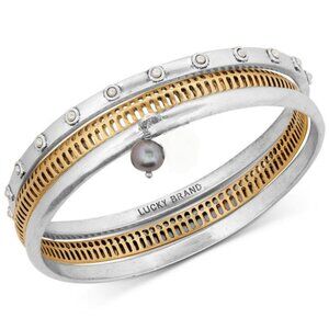 LUCKY BRAND Freshwater Pearl Bangle Set Bracelets